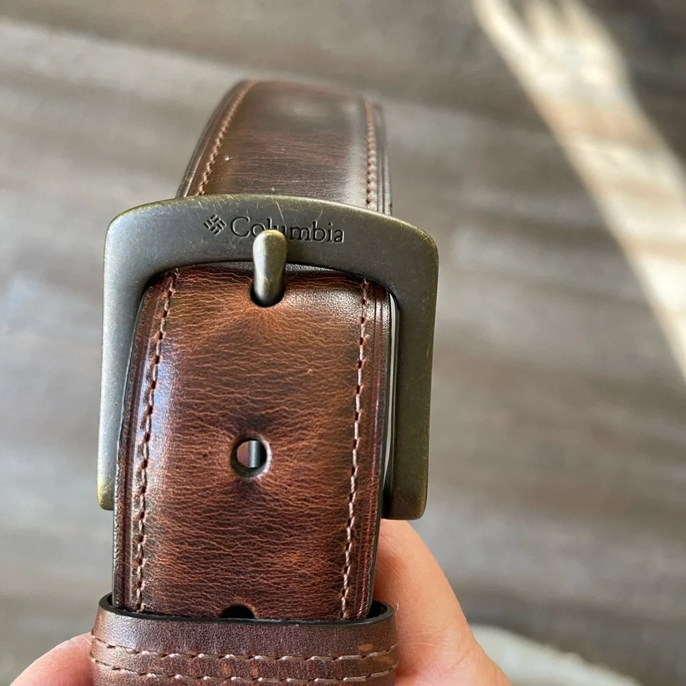 NEW! Men's Casual Leather Belt Columbia Sportswear Co.  Size 38